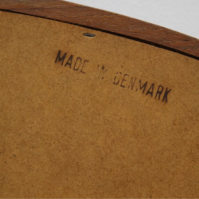 Mid Century Danish Teak Sculpted Shield Mirror For Sale - Image 10 of 10