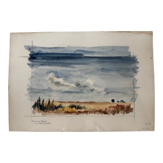 Henry Emil Salloch Original Watercolor on Paper River of Grass, Florida. 1948 For Sale