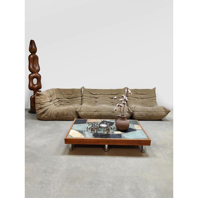 Ligne Roset Vintage Togo Modular Lounge Set by Michel Ducaroy for Ligne Roset, 1970s, Set of 3 For Sale - Image 4 of 10