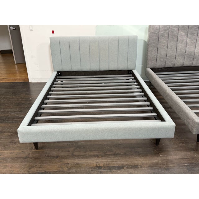 Design Plus Gallery presents a Queen Size Hartley Bed Frame from Room & Board. Upholstered in a light charcoal woven...