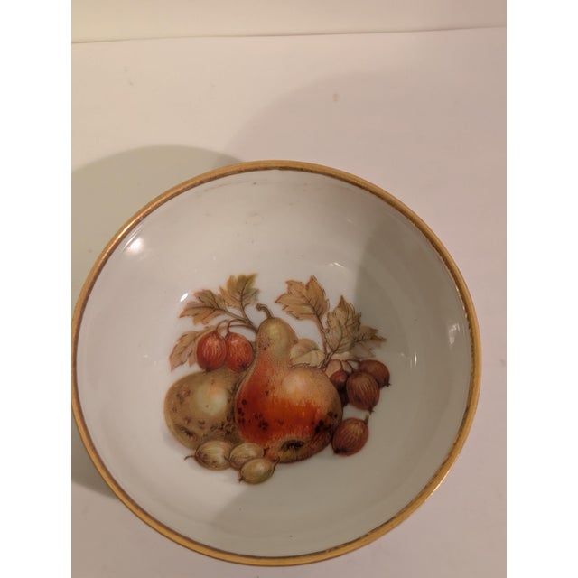 White Vintage German Porcelain Harvest Fruit Plates, Pedestal Stand & Nut Bowls - Set of 7 For Sale - Image 8 of 15