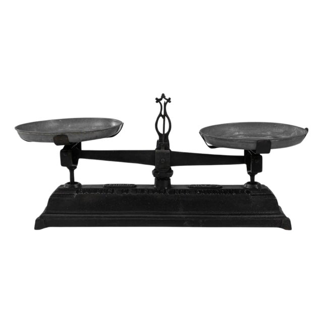 19th Century French Iron & Zinc Scale For Sale