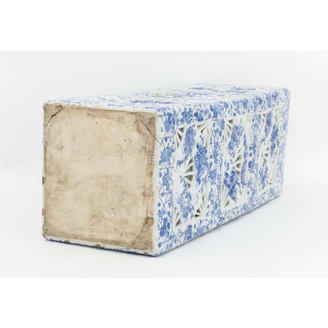 Blue Chinese Blue and White Porcelain Umbrella Stand For Sale - Image 8 of 8