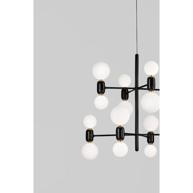 Aballs Chandelier 8 Black Suspension Lamp by Jaime Hayon for Parachilna For Sale - Image 9 of 12