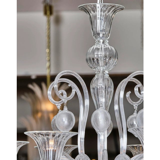 2020s Murano Glass Cristallo Puro Chandelier For Sale - Image 5 of 10