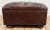 English Vintage Restoration Hardware Tufted Leather Ottoman For Sale - Image 3 of 13