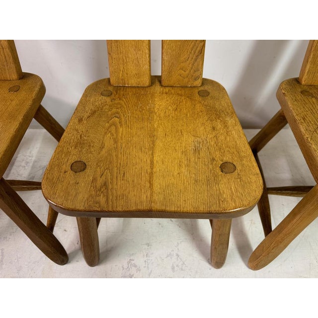Oak Dining Chairs by De Puydt, 1960s, Set of 4 For Sale - Image 16 of 18