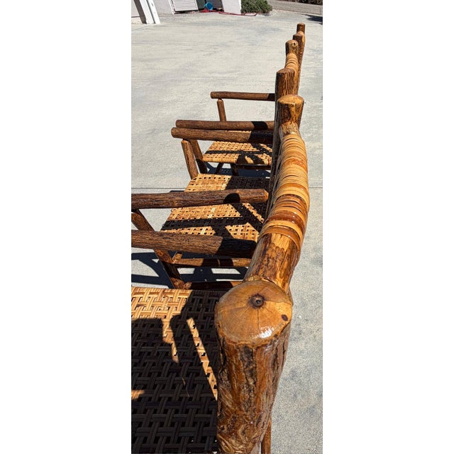 Set of Four 1930s Old Hickory Arm Chairs For Sale - Image 4 of 10