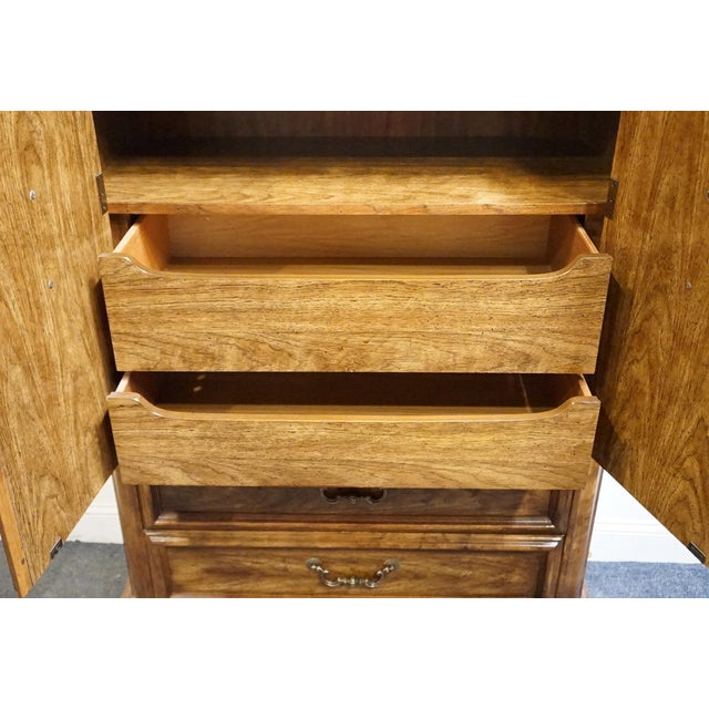 Stanley Furniture Solid Walnut Italian Provincial 40" Door Chest For Sale In Kansas City - Image 6 of 15