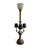 Vintage table lamp with its brass finish and dual lighting features. Three candelabra-style arms, complete with green...