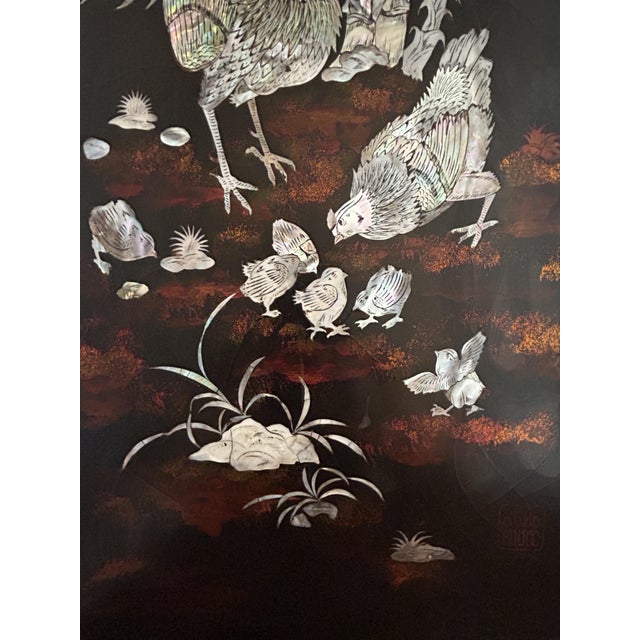 Paint Vietnamese Lacquer Panel from Hong Phuoc, 1950s For Sale - Image 7 of 14