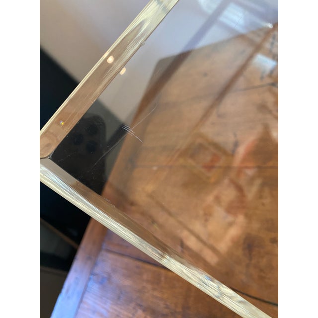 Transparent Mid 20th Century Mid-Century Vintage Lucite & Chrome Magazine or Lp Holder For Sale - Image 8 of 9