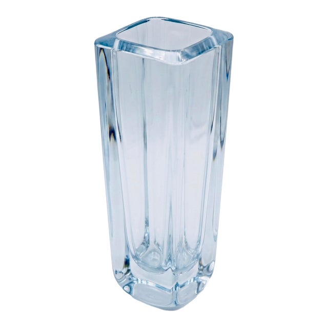 1960s 10.5" Strömbergshyttan Swedish Art Glass "Sommerso" Vase, Model 1031 For Sale