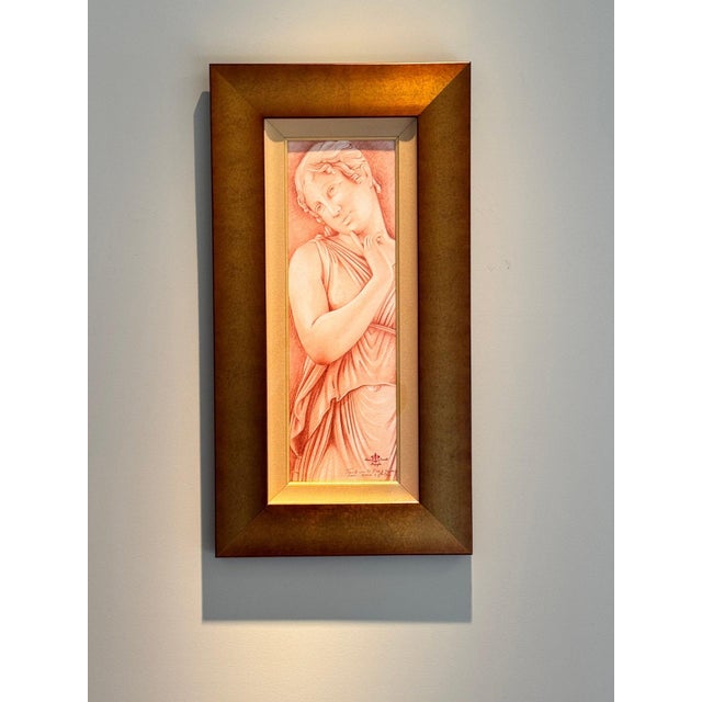 Original Signed Drawing by the Twins Bugagiar Danzatrice Study for the Three Graces Florentine Neo Classical Art For Sale - Image 11 of 15