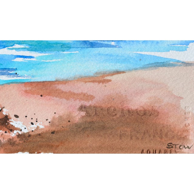 Coastal Watercolor Landscape Circa 1980 For Sale In Monterey, CA - Image 6 of 8