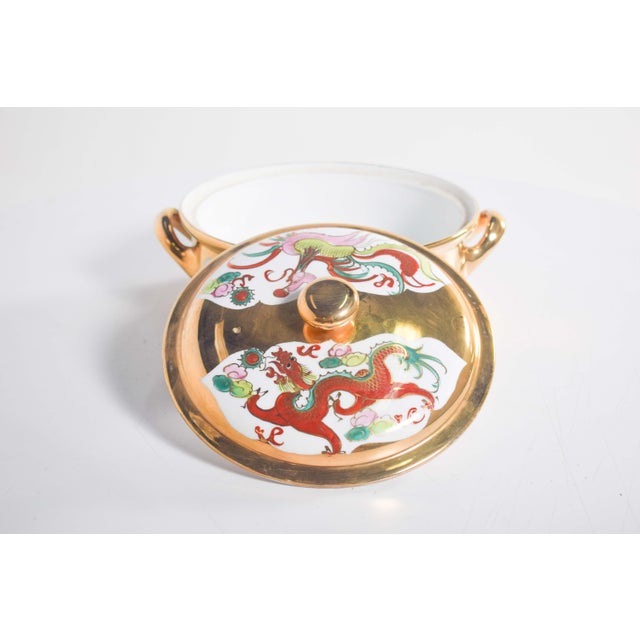 1920s Chinese Porcelain Pot with Two Handles, 1920 For Sale - Image 5 of 11