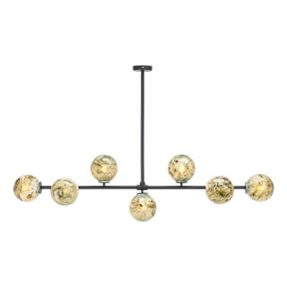 Melesa 7-Light 53" Chandelier in Black/Multi For Sale