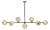 Melesa 7-Light 53" Chandelier in Black/Multi For Sale