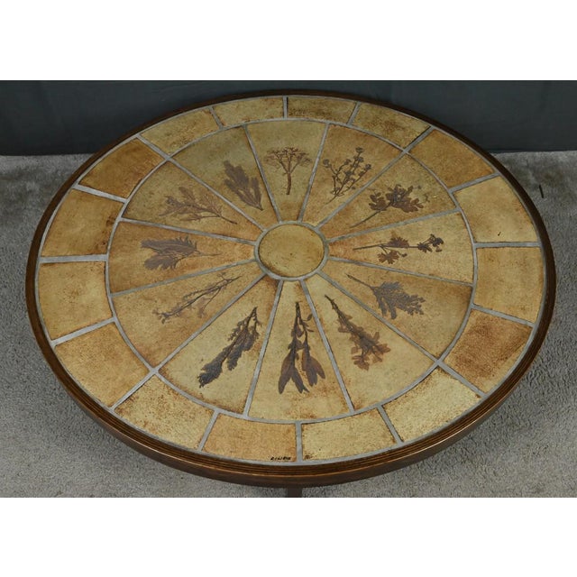 Oval Les Herbiers Coffee Table by Roger Capron for Vallauris, 1960s For Sale - Image 6 of 18