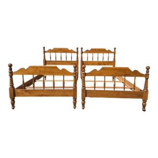 1990s Ethan Allen Maple Twin Beds- A Pair For Sale