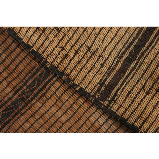 Textile Vintage Tuareg Runner Mat, Brown and Beige Striped Patterns - Rug & Kilim For Sale - Image 7 of 7
