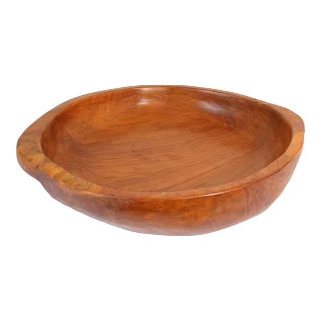 1960 Hand Hewn Organic Teak Burl Bowl For Sale