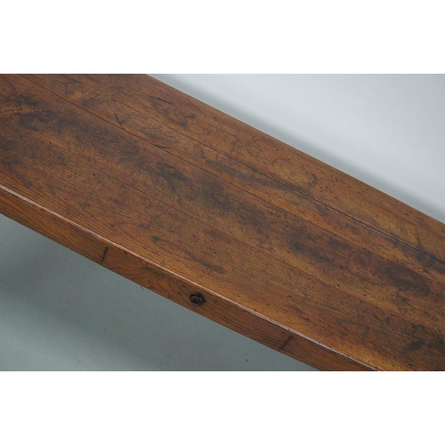 19th Century French Farmhouse Dining Table in Chestnut For Sale - Image 4 of 18