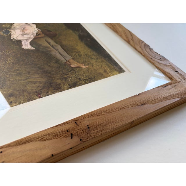 Andrew Wyeth’s “The Berry Picker” Framed in American Chestnut For Sale - Image 6 of 9