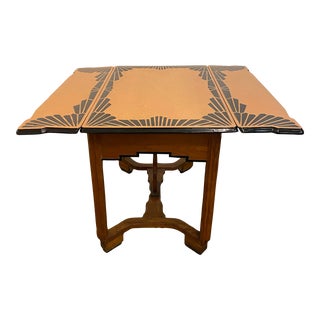 Art Deco Enamel Top Refractory Table Circa 1920 Kitchen For Sale