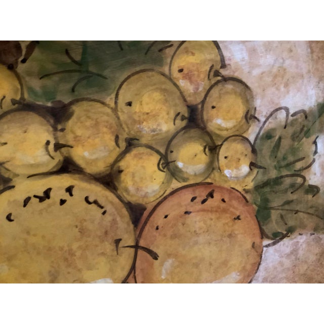 Late 20th Century Large Vintage Italian Ceramic Tray / Wall Platter, Hand-Painted in Fall Tones - Tuscan Decor - See Pics! For Sale - Image 5 of 7