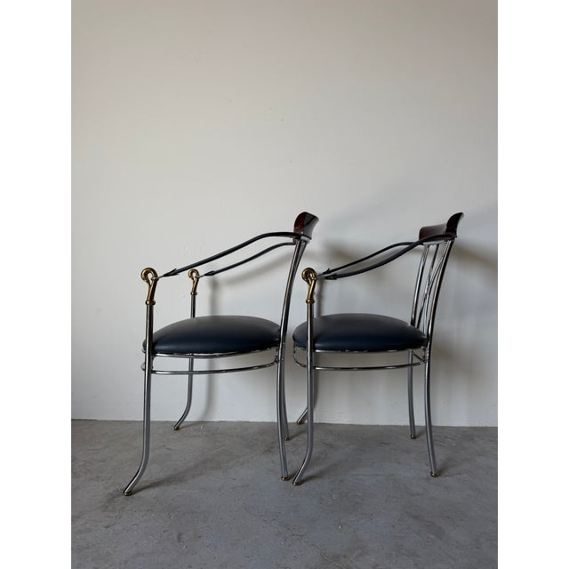Vintage Spanish Manuel Vidal Grau “Swan” Dining Armchairs – Pair For Sale - Image 4 of 17