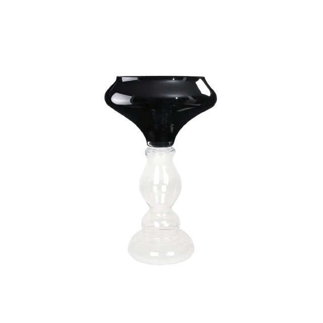 Zeus Vase in Black Glass from VGnewtrend For Sale