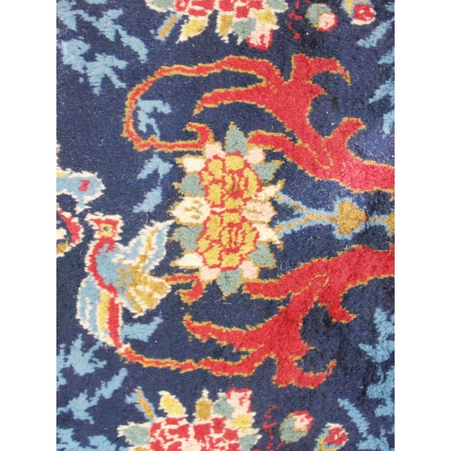 Antique Indo Agra/ Larestan Carpet, Birds of Love, 6'11" × 17'3" For Sale - Image 9 of 10