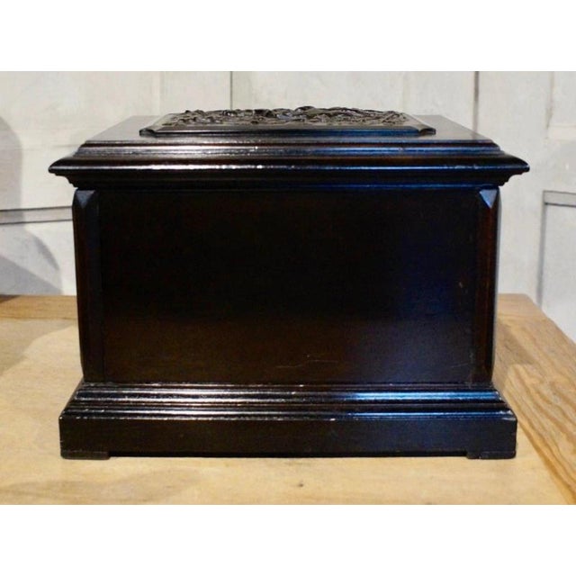 Black Antique Black Forest Carved Humidor with Wild Boar, 1870 For Sale - Image 8 of 13