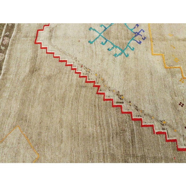 Taupe Galerie Shabab Collection Mid-20th Century Turkish Anatolian Carpet For Sale - Image 8 of 10