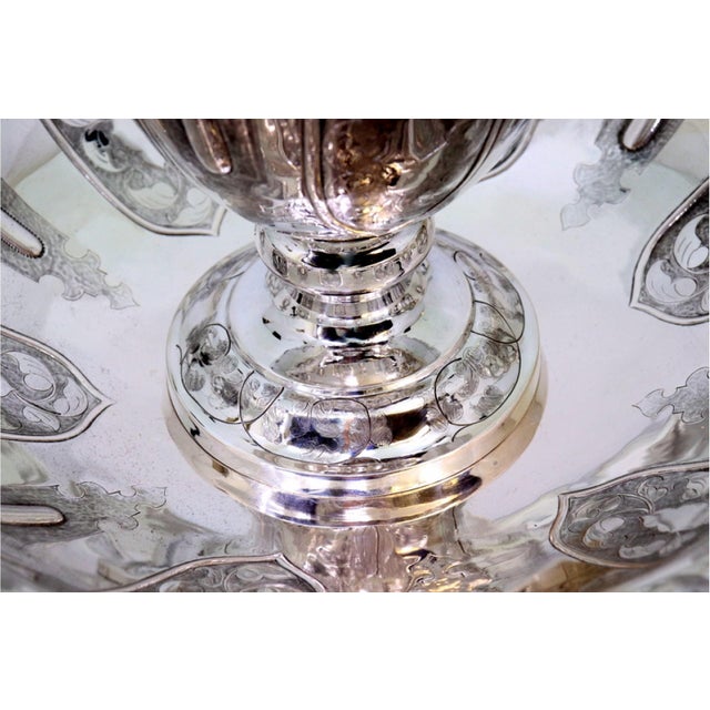 Lavender and Silver Ewer with Guilloche Engravings For Sale - Image 6 of 7
