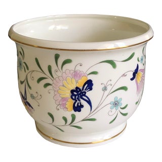 1970s Coalport Bone China Pageant Pattern Cachepot Made in England For Sale