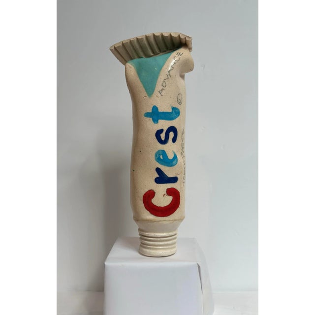 We are very pleased to offer a 1995 Pop Art ceramic sculpture titled Crest Toothpaste Tube by artist Ray Gross. Known for...