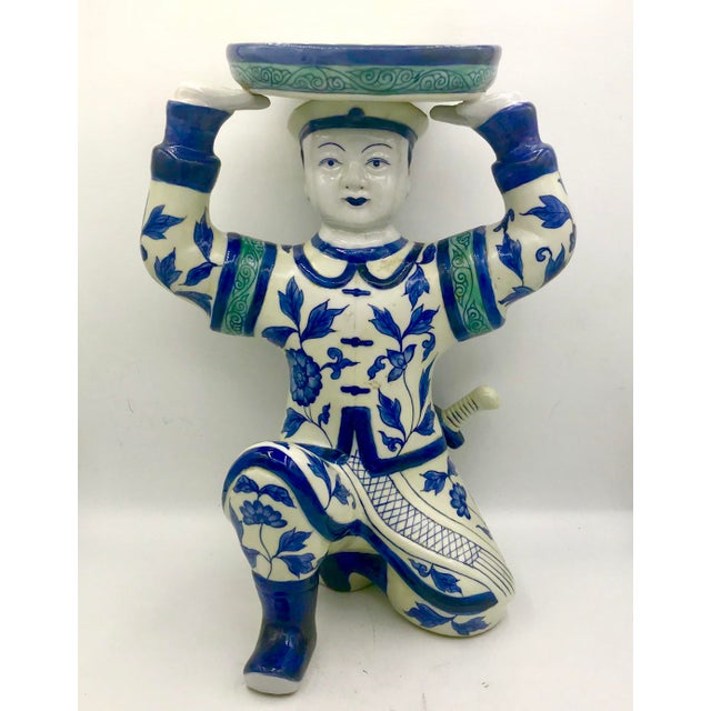 Mid-20th Century Chinese Hand-Painted Porcelain Court Figures – Pair For Sale - Image 10 of 12