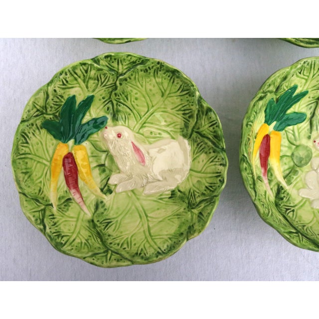 Vintage Bunny Lane Majolica Cereal Bowls by Strata Group-Set of 4 For Sale In Cincinnati - Image 6 of 11