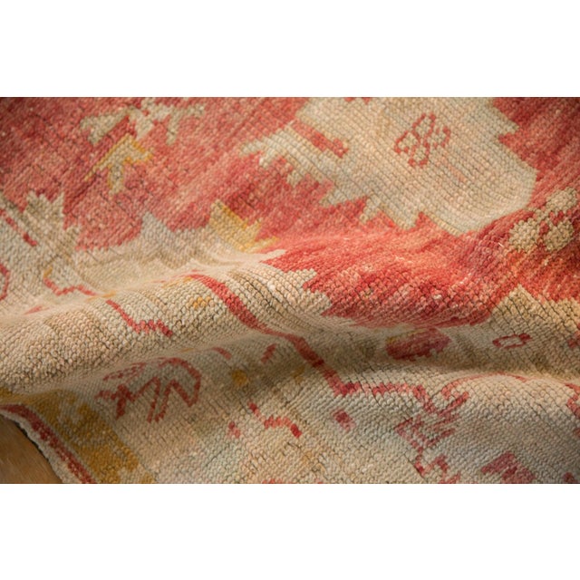 Red Vintage Distressed Oushak Rug - 3'4" x 6'7" For Sale - Image 8 of 9