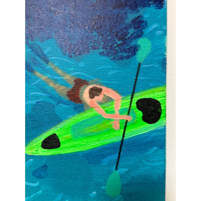 Large Beach Scene Acrylic on Canvas by Joe Davis For Sale In Miami - Image 6 of 10