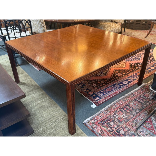 Wood McGuire Furniture Square Parsons Table, Vintage For Sale - Image 7 of 12