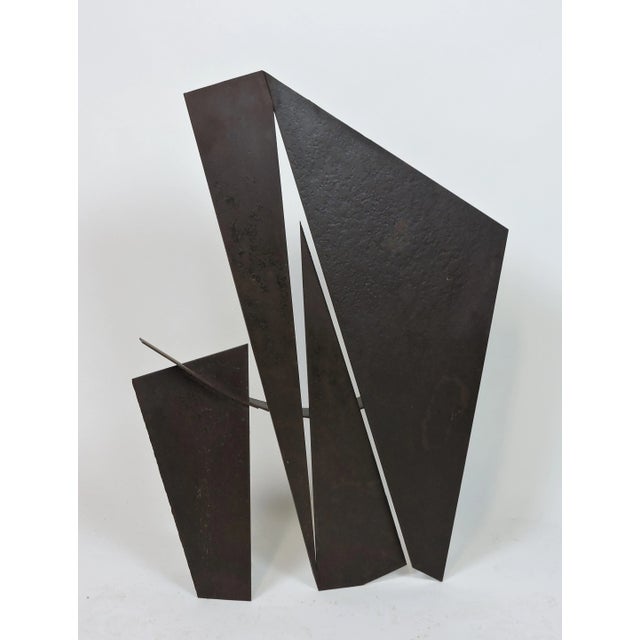 Abstract Abstract Welded Geometric Steel Sculpture, " a Way Through", by David Tothero For Sale - Image 3 of 9
