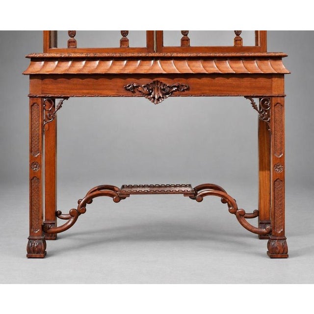 19th Century Late Chinese Victorian Chippendale Style Mahogany Display Cabinet, 1890 For Sale - Image 5 of 8