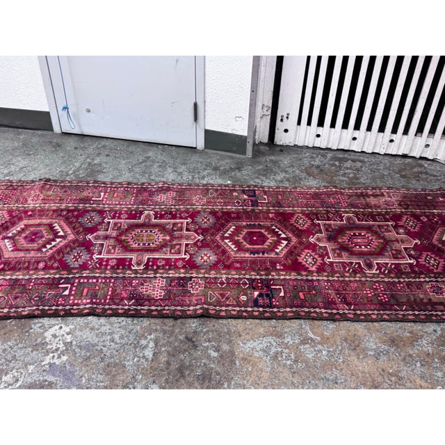 3ft 4in × 13ft 10in Wool Persian Runner For Sale - Image 11 of 12