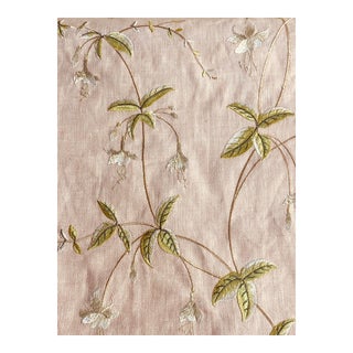 Colefax & Fowler "Viviers" Embroidery Fabric– 3 3/4 Yards For Sale