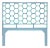 Honeycomb Headboard Queen, Pool Blue For Sale