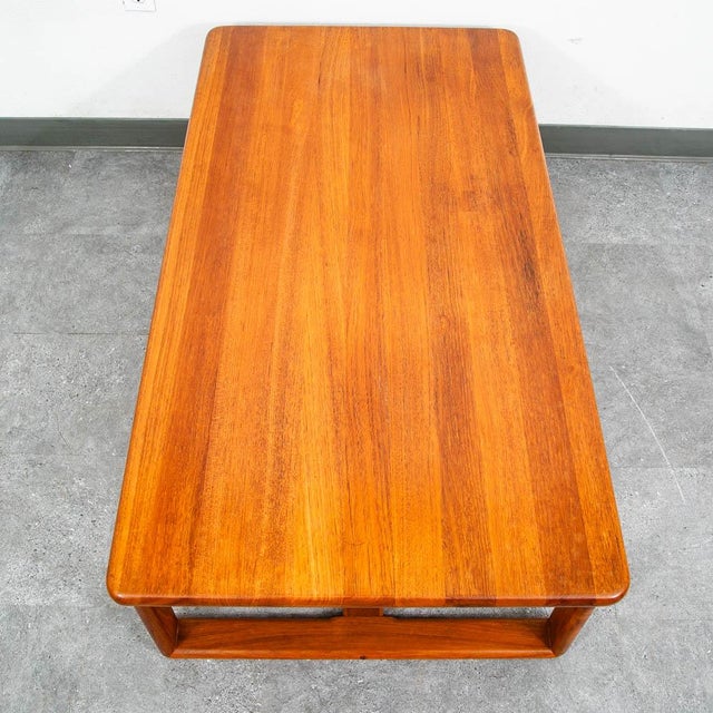 Mid-Century Modern Mid Century Danish Modern Coffee Table Solid Teak Kd Denmark Large Wide Planked For Sale - Image 3 of 12