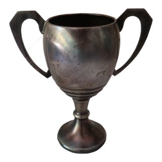 Antique Art Deco Silver-Plated Miniature Trophy Loving Cup — 1920s–1940s For Sale